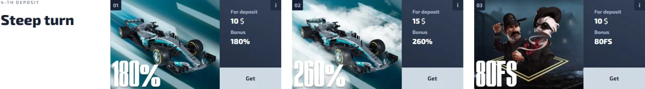 Бонус за четвърти депозит F1