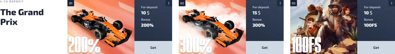 Бонус за пети депозит F1